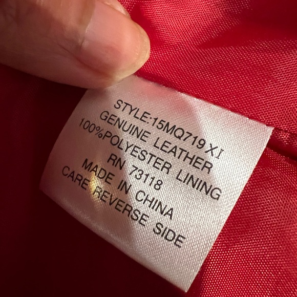 Women's Red Leather Suede Lagenlook Jacket Size 2X - Picture 8 of 10